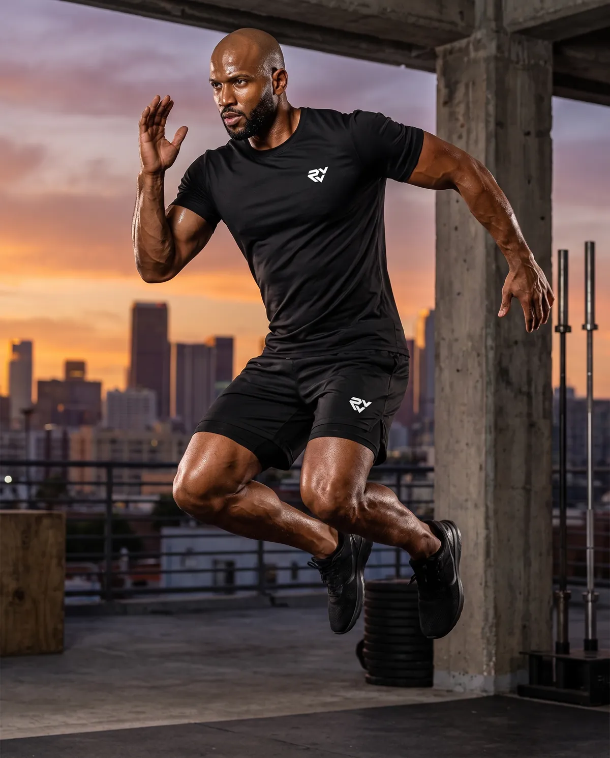 Conjunto Treino: camiseta dry fit e short 2 em 1